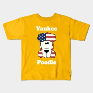 Yankee Poodle - All American dog Kids T-Shirt